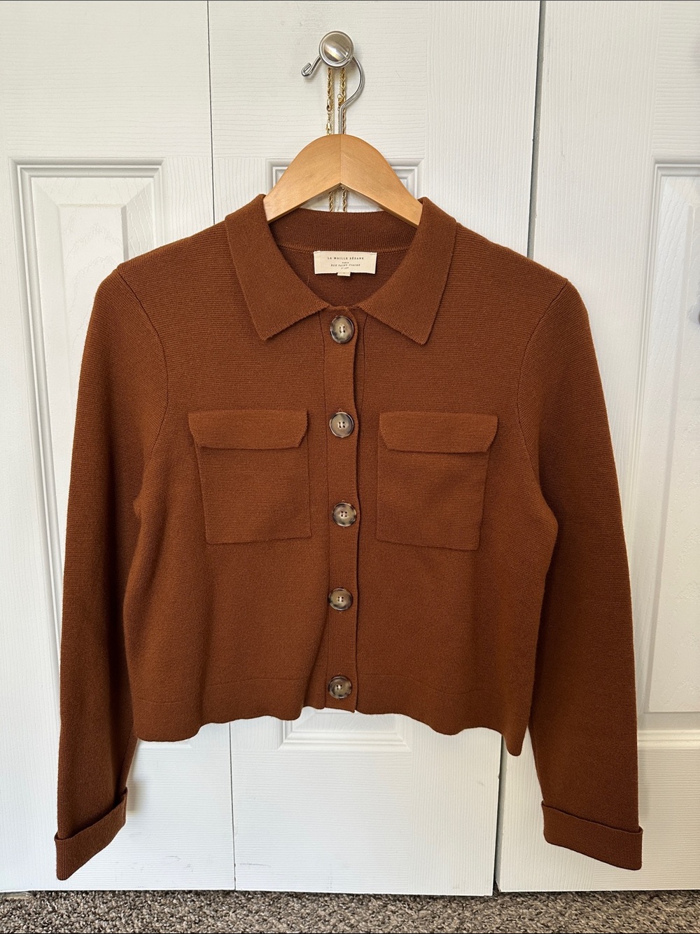 Sezane Betty Cardigan Hazelnut S - Picture 6 of 8